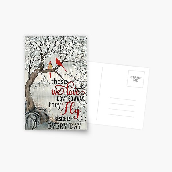 Item preview, Angel - Those We Love Don't Go Away They Fly Beside Us Every Day - Cardinal - Poster designed and sold by JanArt65.