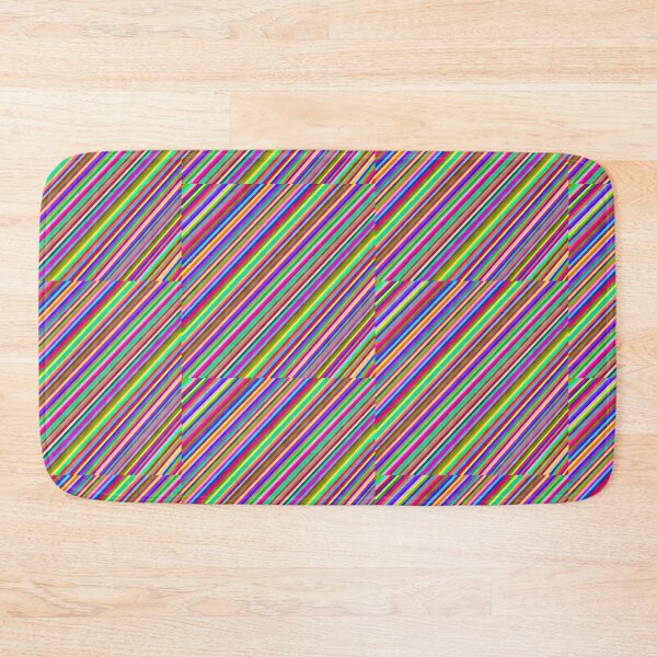 Item preview, Saturn's Rings Diagonal Rainbow Stripes, Small Sized Repeating Pattern designed and sold by Nicolette Olivier.