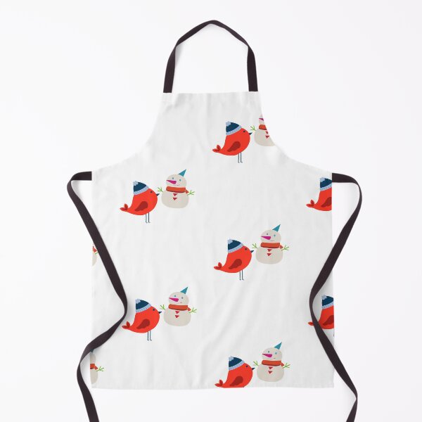 Item preview, little winter bird with snowman designed and sold by TheWaterBirds.