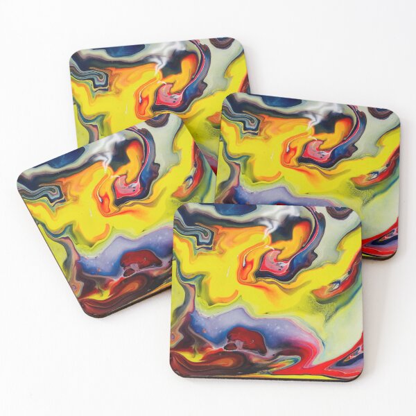 Item preview, Rainbow Fire - Acrylic Paint Pour designed and sold by Amy  Grover.