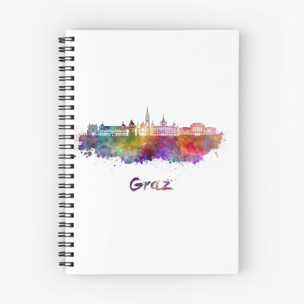 Item preview, Graz skyline in watercolor designed and sold by paulrommer.