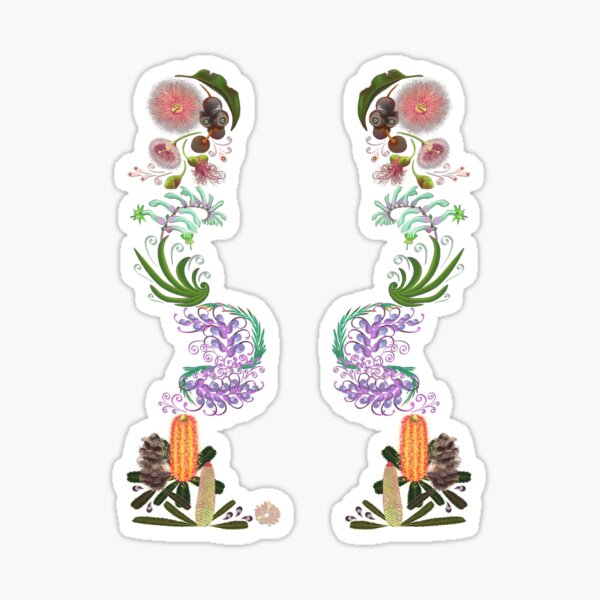 D1G1TAL-M00DZ ~ FLORAL ~ Folkart MBkMdqC2fs by tasmanianartist Sticker