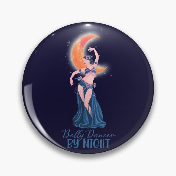 Item preview, Belly Dancer By Night!  (Pink/Turquoise on Navy) designed and sold by PawsitiveMum.