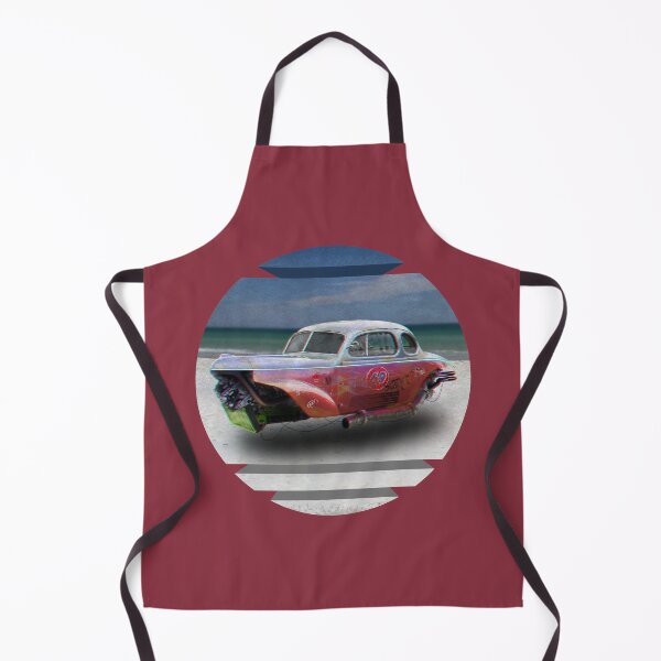 Item preview, retrofuturistic hot rod hovercar at the beach designed and sold by dominic0925.