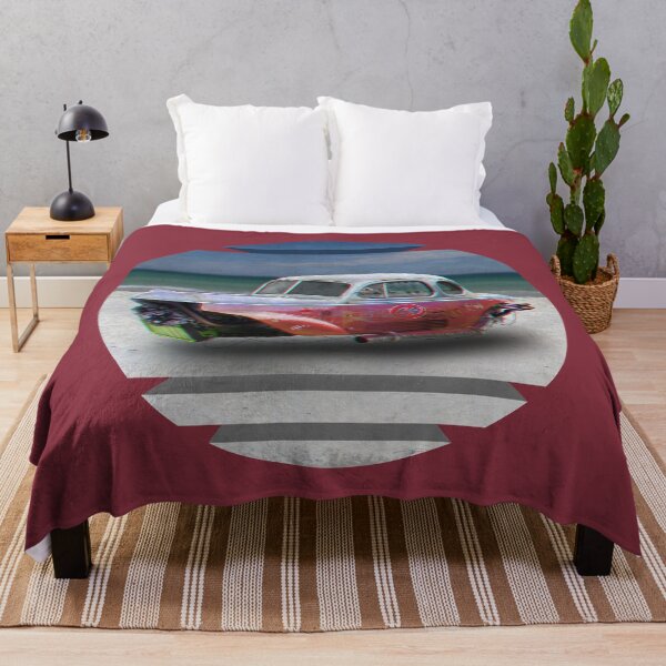 Item preview, retrofuturistic hot rod hovercar at the beach designed and sold by dominic0925.