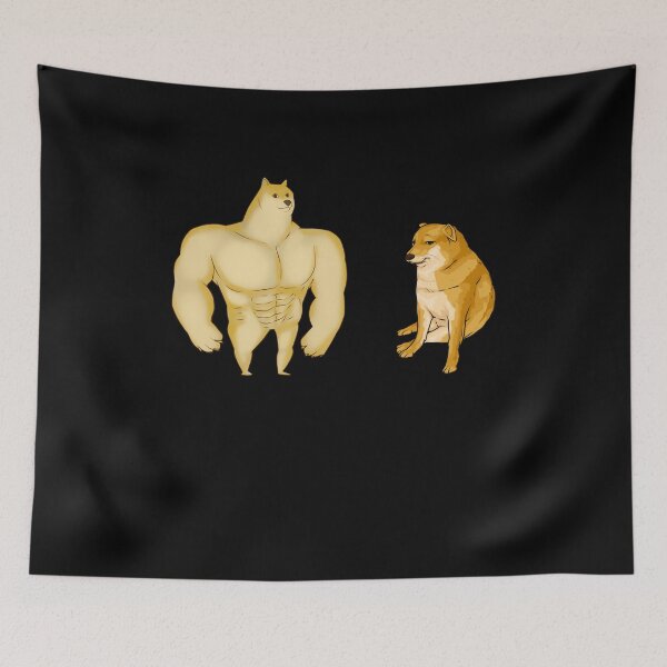 Item preview, Cheems And Buff Shiba Inu Funny Dog Dank Meme designed and sold by Hitagivapor.