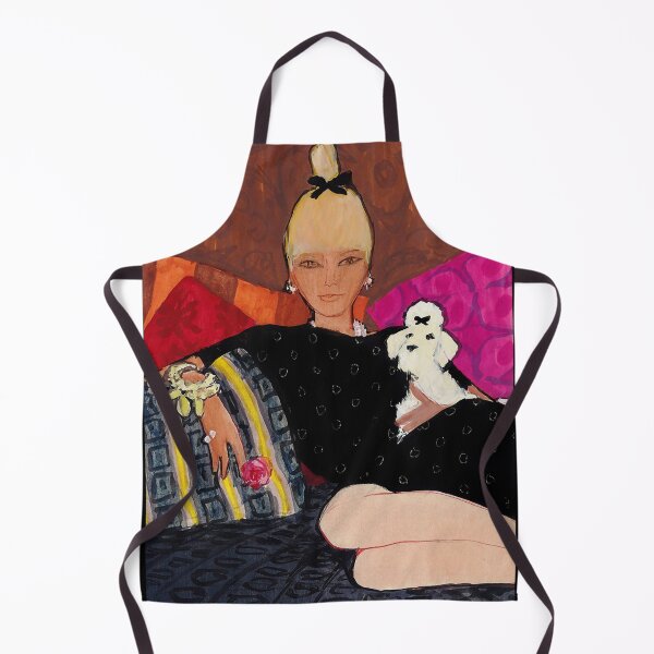 Artikelvorschau, Vintage Modeillustration, Mode-Modell und ihr Pudelhund entworfen und verkauft von Glimmersmith.