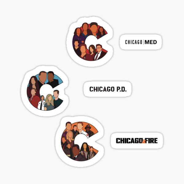 Vista previa del artículo con la obra «Un paquete de pegatinas de Chicago», diseñado y vendido por Ashtyn Robbins.