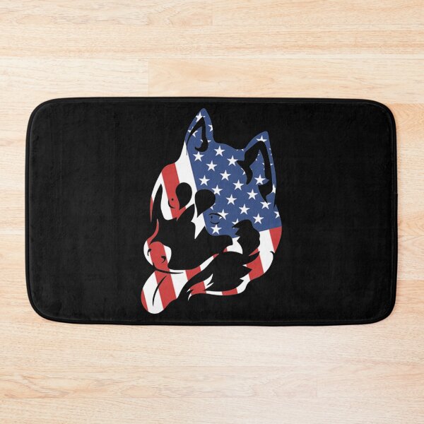 Item preview, Husky Dog Face USA Flag Patriotic 4th of July Classic TShirt1886 designed and sold by CristinaKarman3.
