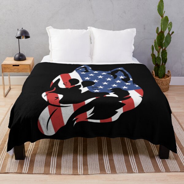 Item preview, Husky Dog Face USA Flag Patriotic 4th of July Classic TShirt1886 designed and sold by CristinaKarman3.