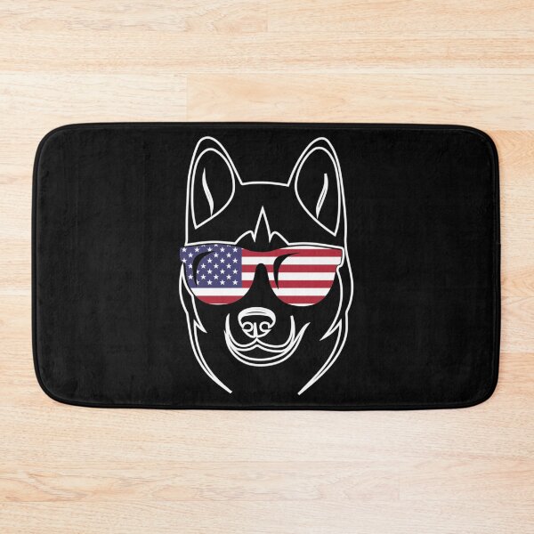 Item preview, Husky Dog Face With Glasses USA Flag Patriotic 4th of July Classic TShirt1973 designed and sold by CristinaKarman3.