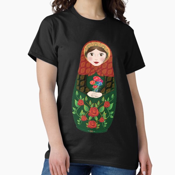 Brown-Eyed Sweetheart Matryoshka Doll Classic T-Shirt