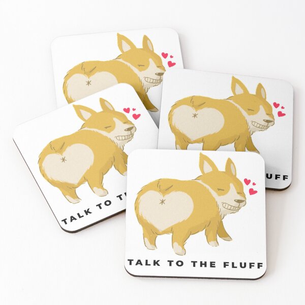 Item preview, Funny Corgi butt heart Talk to the fluff Dog lover designed and sold by shantiru.