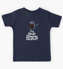 The Hash Slinging Slasher! (White Text) - Spongebob Kids Tee