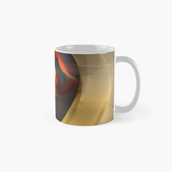 Blue Gold Ribbons Classic Mug