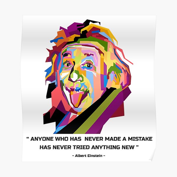 Poster Albert Einstein Zitate Redbubble