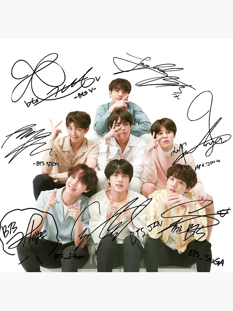 "Bts signature " Poster by BTSMerchandise Redbubble