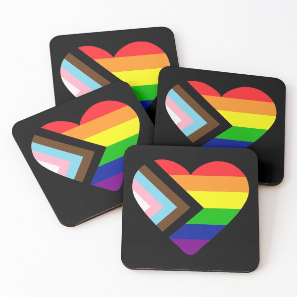 Item preview, Progress Pride Flag Heart designed and sold by NYXFN.