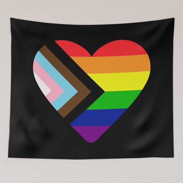 Item preview, Progress Pride Flag Heart designed and sold by NYXFN.