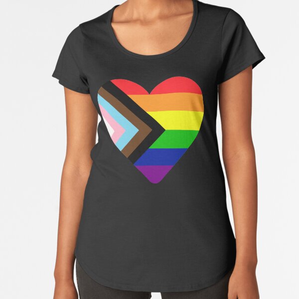 Item preview, Progress Pride Flag Heart designed and sold by NYXFN.