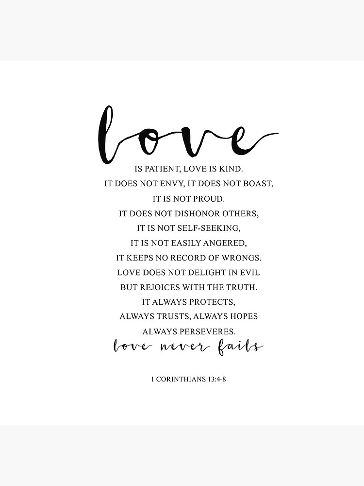 Scripture Walls Love Never Fails Corinthians 13:7 Bible Verse Canvas C -  Express Your Love Gifts