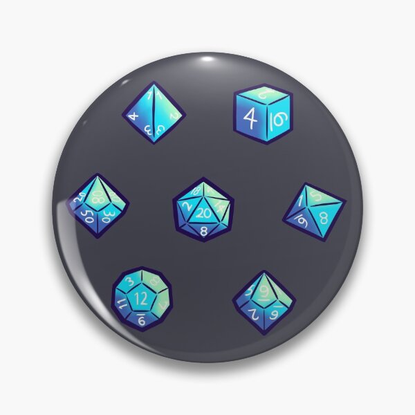 Item preview, Dungeons and Dragons Sticker Sheet - Dice Set Azure Blue designed and sold by KatieCrooked.