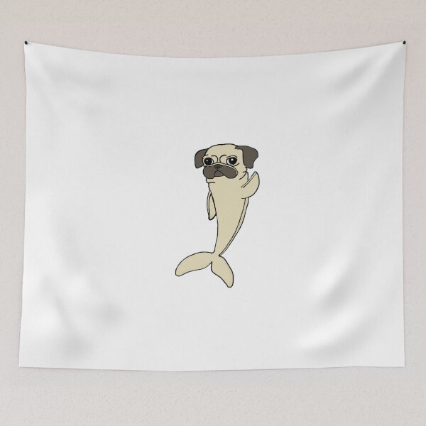 Item preview, Pug x dolphin designed and sold by DolphinsDoodle.