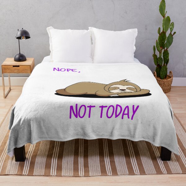 Item preview, Nope, not today Sleeping Sloth designed and sold by UncleStuScience.