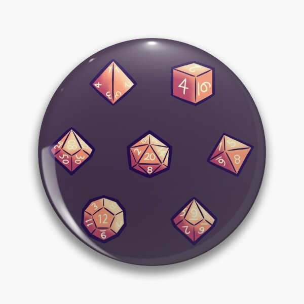 Artikelvorschau, Dungeons and Dragons Stickerbogen - Würfelset Oranges Muster entworfen und verkauft von KatieCrooked.