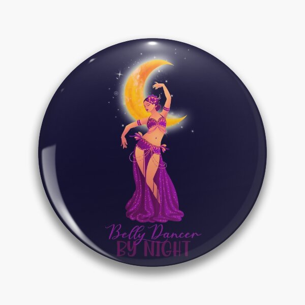 Item preview, Belly Dancer By Night!  (Purple/Orange on Navy) designed and sold by PawsitiveMum.