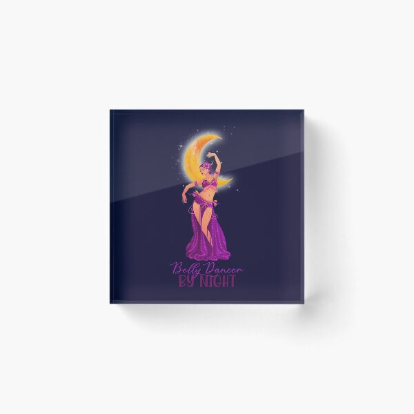 Item preview, Belly Dancer By Night!  (Purple/Orange on Navy) designed and sold by PawsitiveMum.