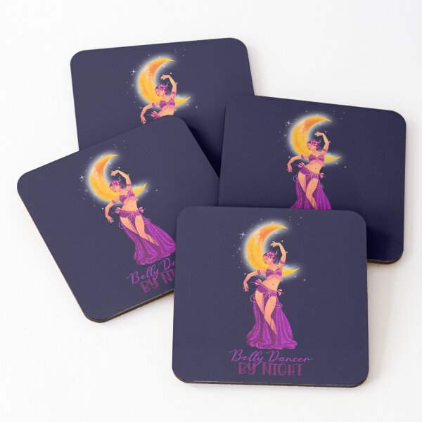 Item preview, Belly Dancer By Night!  (Purple/Orange on Navy) designed and sold by PawsitiveMum.