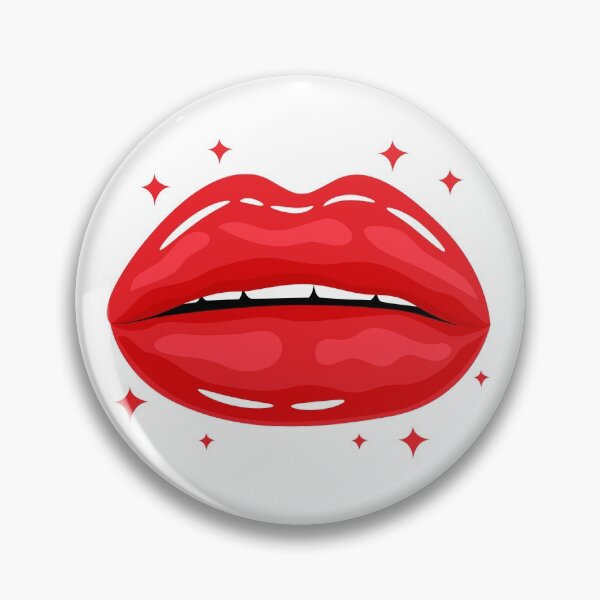 Item preview, Valentine Glossy Lips in Red Color with stars sparkle designed and sold by MisPuHoney.