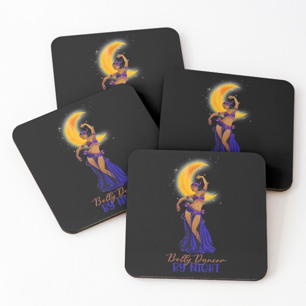 Item preview, Belly Dancer By Night!  (Blue/Orange on Black) designed and sold by PawsitiveMum.
