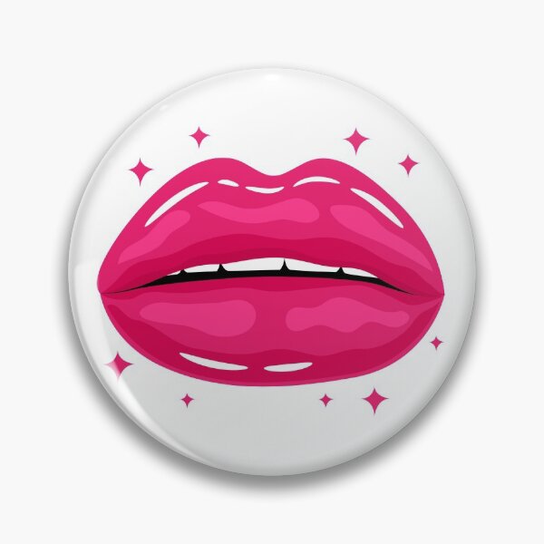Item preview, Valentine Glossy Lips in PINK Baby Color with stars sparkle designed and sold by MisPuHoney.