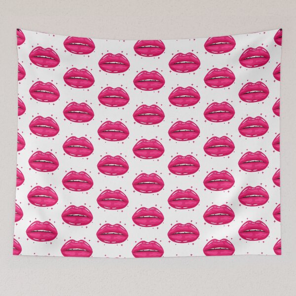 Item preview, Valentine Glossy Lips in PINK Baby Color with stars sparkle designed and sold by MisPuHoney.