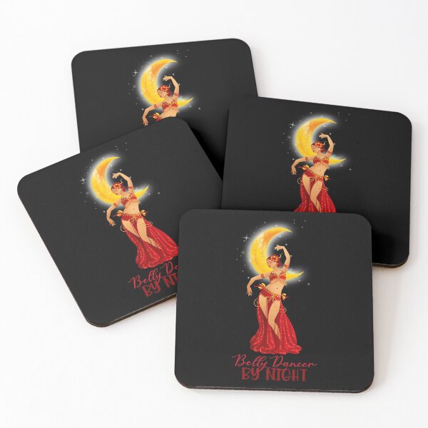 Item preview, Belly Dancer By Night!  (Red/Yellow on Black) designed and sold by PawsitiveMum.