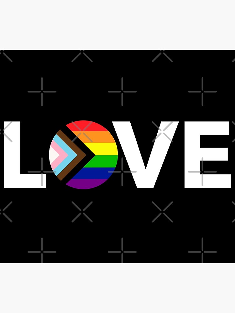 Progress Pride Flag Love Poster By Nyxfn Redbubble