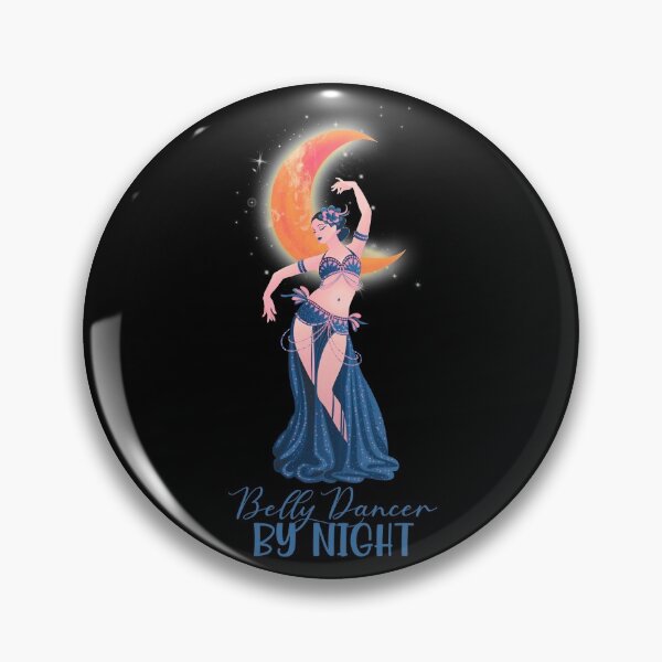Item preview, Belly Dancer By Night!  (Pink/Turquoise on Black) designed and sold by PawsitiveMum.