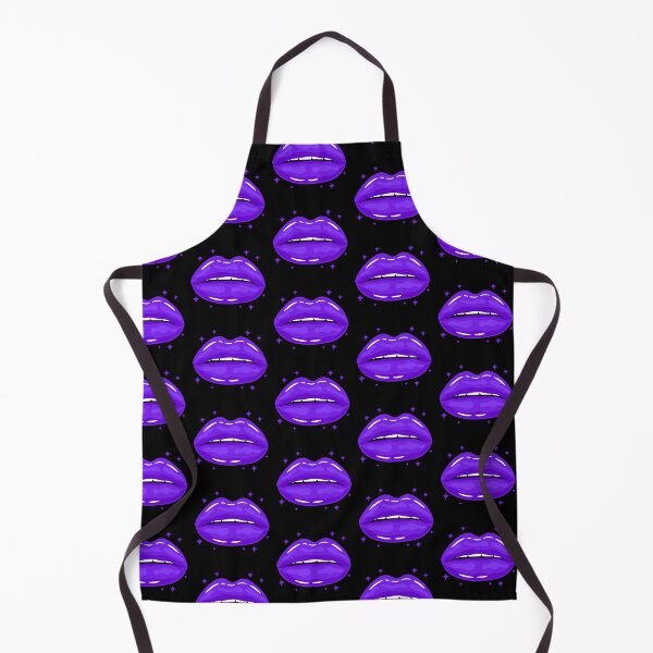 Item preview, Valentine Glossy Lips in Purple Color with stars sparkle designed and sold by MisPuHoney.