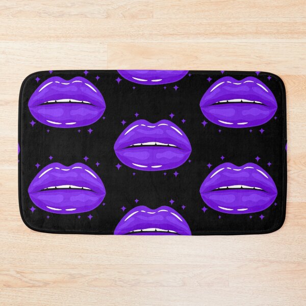 Item preview, Valentine Glossy Lips in Purple Color with stars sparkle designed and sold by MisPuHoney.