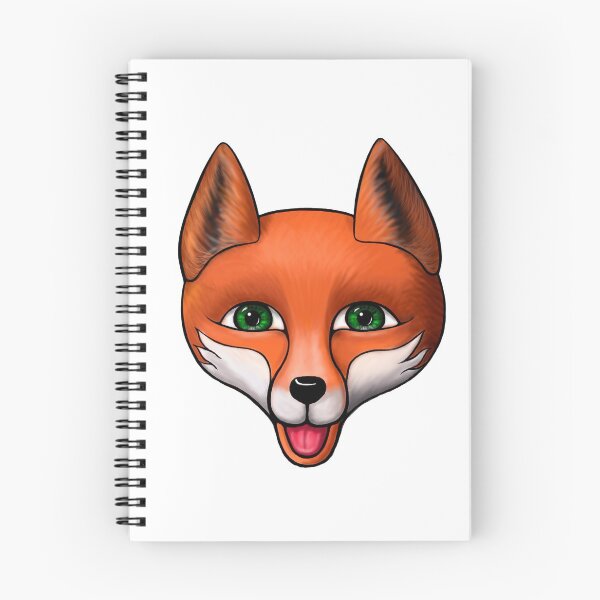 Item preview, cartoon head of a laughing red fox designed and sold by nataliavavilina.