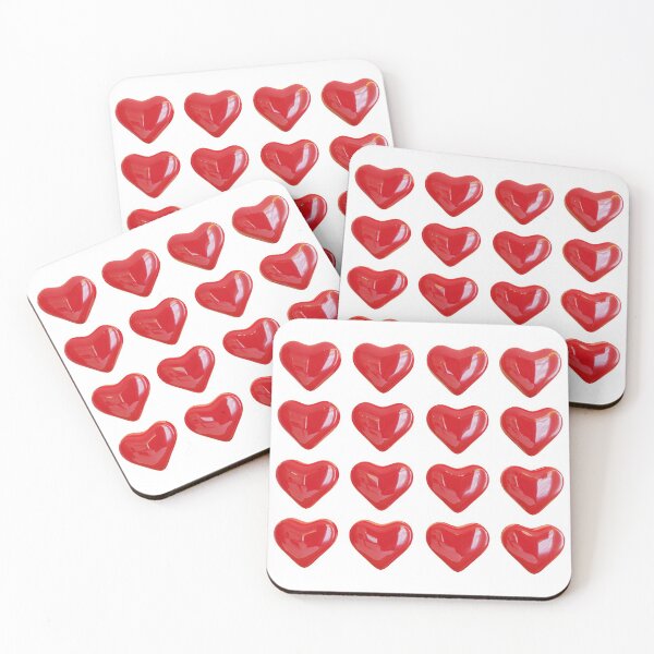 Item preview, big red hearts pattern 3d designed and sold by kombos.