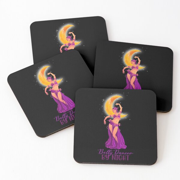 Item preview, Belly Dancer By Night!  (Purple/Orange on Black) designed and sold by PawsitiveMum.