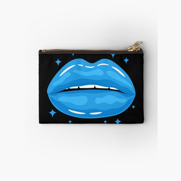 Item preview, Valentine Glossy Lips in Blue Color with stars sparkle designed and sold by MisPuHoney.