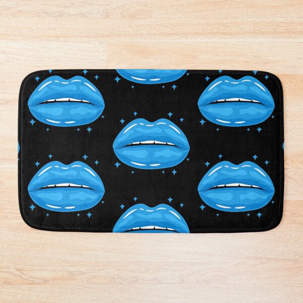 Item preview, Valentine Glossy Lips in Blue Color with stars sparkle designed and sold by MisPuHoney.