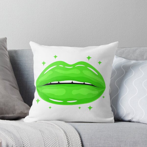 Item preview, Valentine Glossy Lips in Green Color with stars sparkle designed and sold by MisPuHoney.