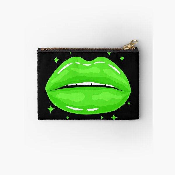 Item preview, Valentine Glossy Lips in Green Color with stars sparkle designed and sold by MisPuHoney.