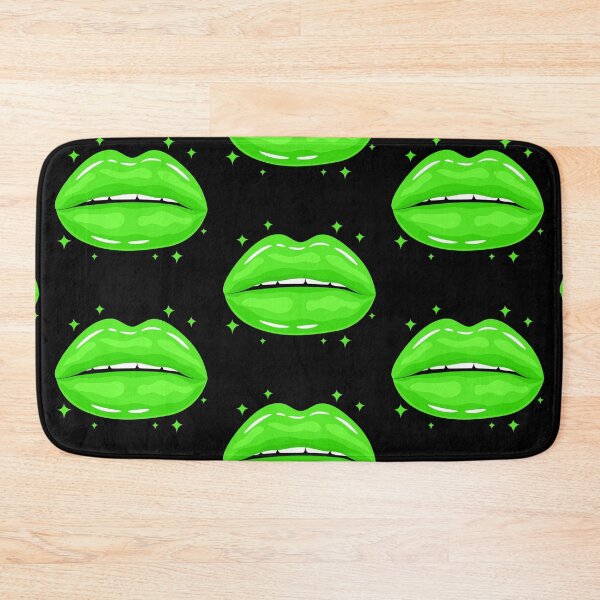 Item preview, Valentine Glossy Lips in Green Color with stars sparkle designed and sold by MisPuHoney.