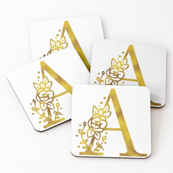 Item preview, Gold Floral Monogram A designed and sold by Amy Olsen.